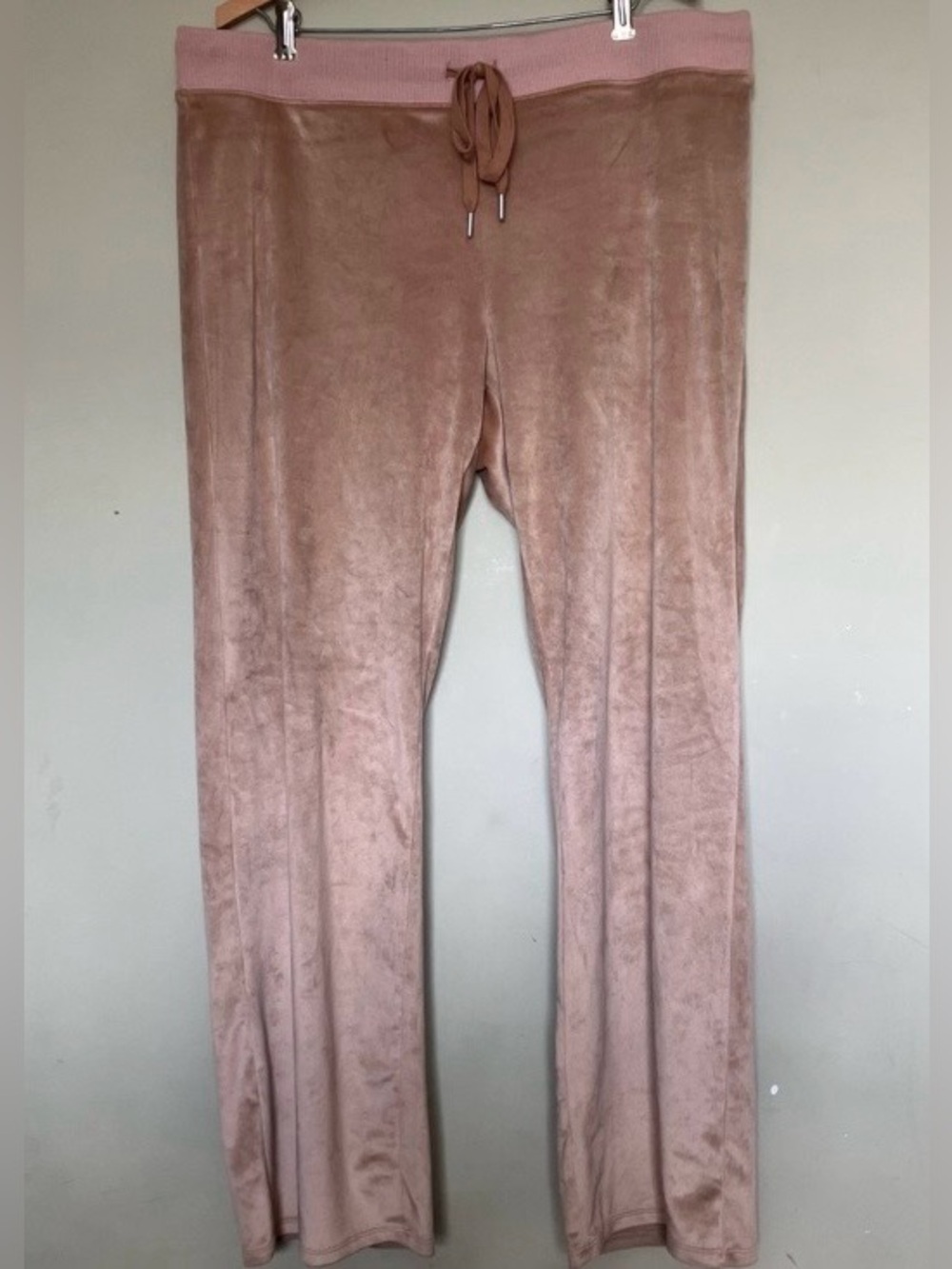 Aerie Real Good Velour Wide Leg Lounge Pants Rosewood Brown Dusty Pink XL